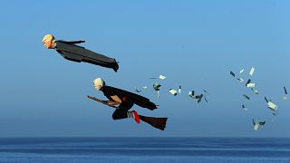 Trump and Clinton as model aeroplanes
