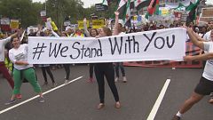 Protestmarsch durch London: "Flüchtlinge sind hier willkommen"