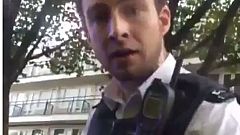 British police officer investigated after smashing car window