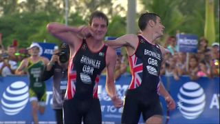 Exhausted Jonny Brownlee collapses as Mola clinches World Triathlon Series