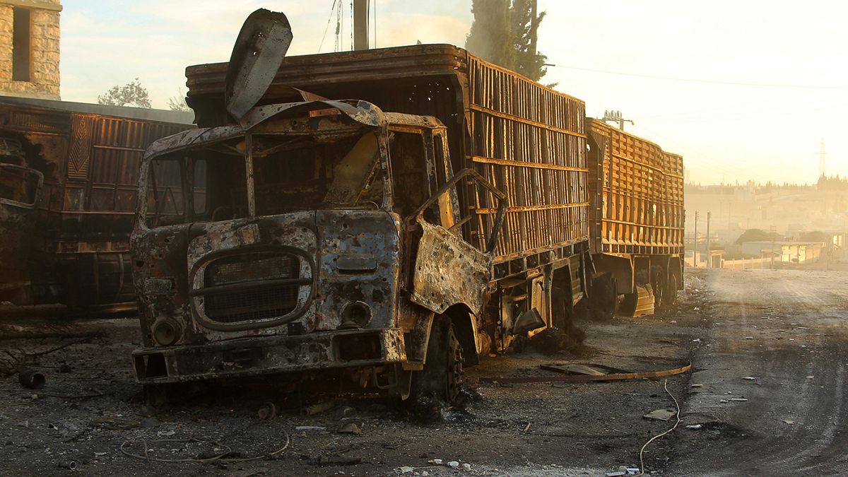 Megtámadtak egy segélyszállító konvojt Szíriában