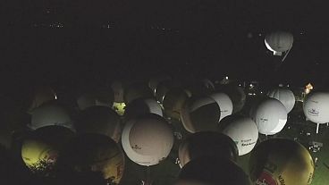 "Гонка" воздушных шаров в Гладбеке (ФРГ)