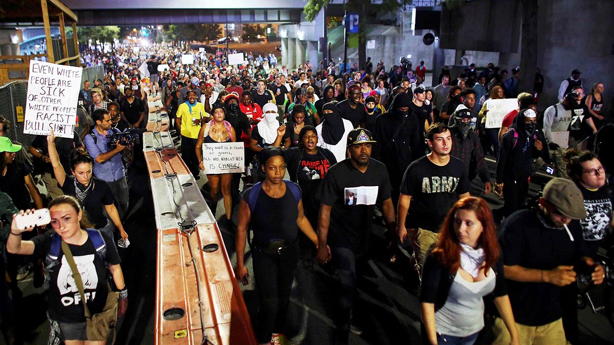 Charlotte protests: Calmer but defiant mood over police shooting