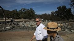 Secretary of the Interior Ryan Zinke visits the decimated Paramount Ranch i