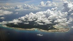 Image: Clouds hang over the North Sentinel Island, in India's southeastern 