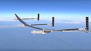 The solar-powered Odysseus unmanned aerial vehicle can fly above 60,000 fee