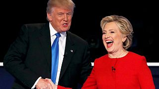 Clinton and Trump throw political punches in TV debate