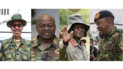 [Photos] African presidents in military attire