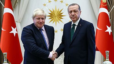 Boris Johnson ditches insults and talks 'jumbo' trade deals in Turkey