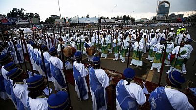 Ethiopians celebrate the Meskel religious festival