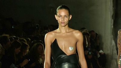 Vaccarello goes hell for leather for Saint Laurent in Paris