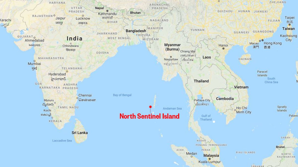 Image: Map showing the location of North Sentinel Island