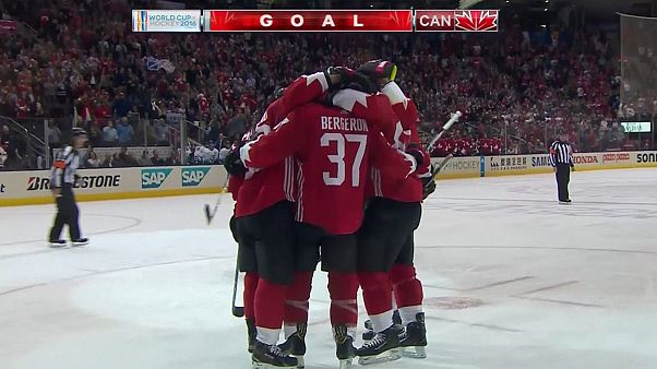 Canadá derrota a Europa (3-1) en el primer partido de la final de la Copa del Mundo de hockey sobre hielo Canadá derrota a Europa (3-1) en el primer partido de la final de la Copa del Mundo de hockey sobre hielo