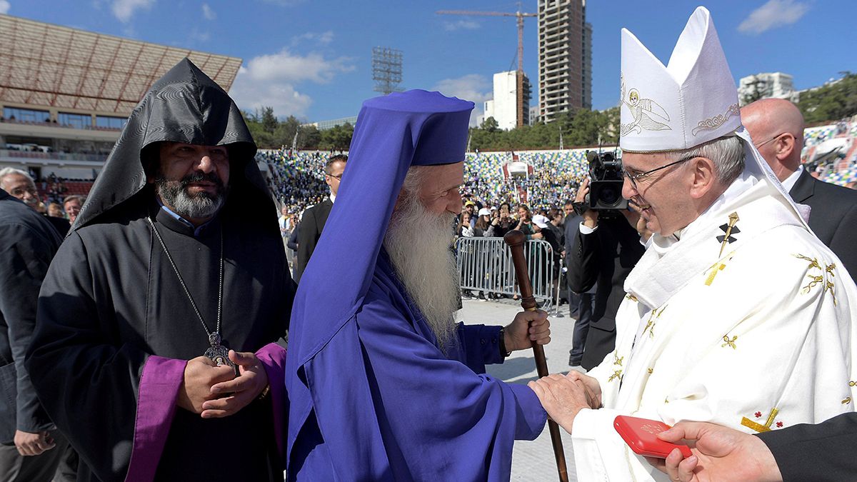 Папа римский в Грузии. Православные недовольны.