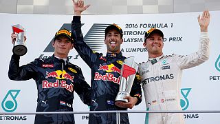 Ricciardo encabeza doblete Red Bull y Rosberg más líder al abandonar Hamilton