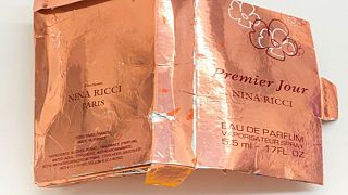 A counterfeit perfume box that carried a bottle containing Novichok.