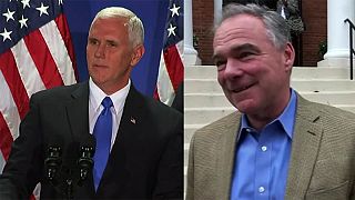 O primeiro e único frente-a-frente entre Kaine e Pence