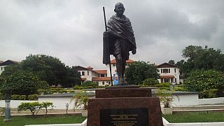 Controversial Gandhi statue's glasses stolen from University of Ghana