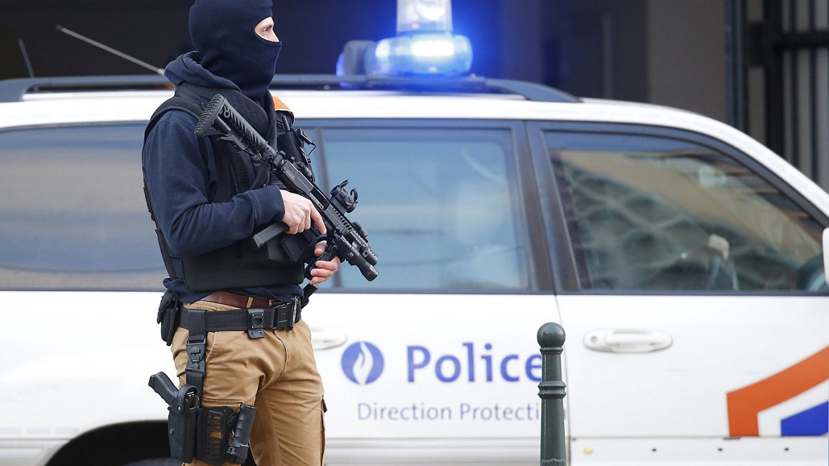 Belgian counter-terror officers investigate police stabbings in Brussels