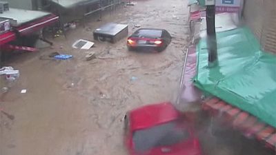 Corea del Sur: el tifón Chaba provoca graves inundaciones