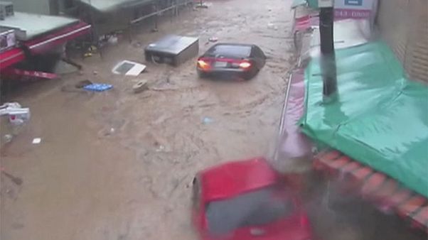 Tote durch Taifun in Südkorea Tote durch Taifun in Südkorea