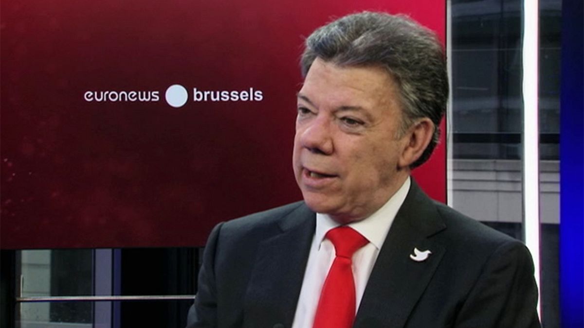 Santos tells euronews ending violence in Colombia his priority