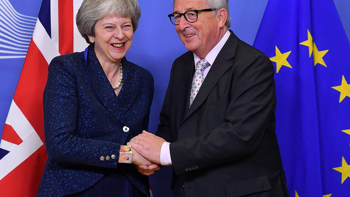 Image: EU Commission President Jean-Claude Juncker and Britain's Prime Mini