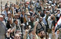 Tüntetés, egy nappal a Jemenben történt légicsapás után