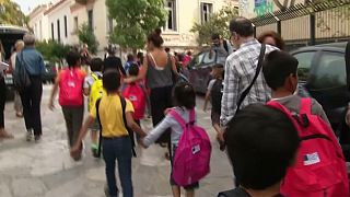 Refugee children start school in Greece