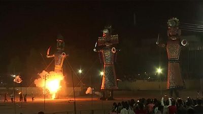 El Festival de Dusera en la India celebra la derrota del mal