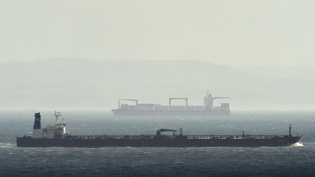 Image: Cargo ships in the English Channel