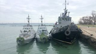 Image: The Ukrainian vessels detained by Russia in the Kerch Strait