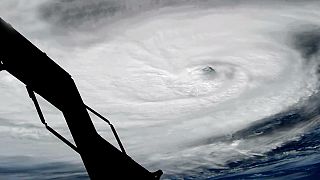 Footage of Hurricane Nicole as seen from the International Space Station