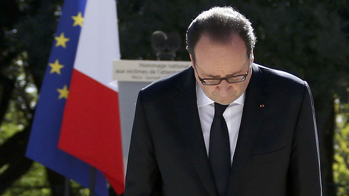 ادای احترام به قربانیان حمله نیس با حضور رئیس جمهوری فرانسه