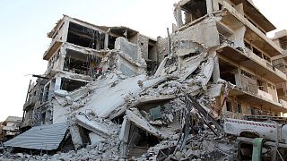 Footage shows extent of bomb damage in eastern Aleppo