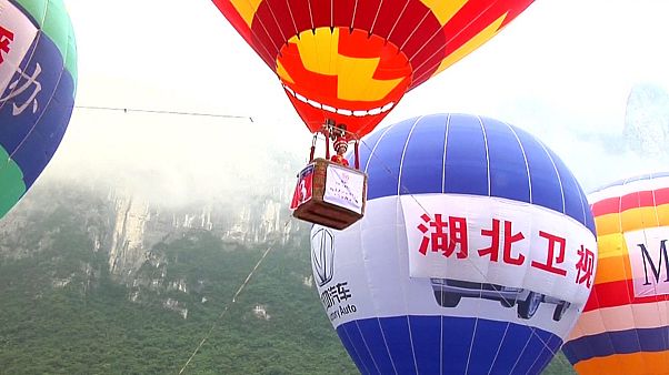 Heißluftballonfestival in China Heißluftballonfestival in China