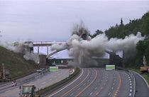 Implosão de uma ponte na Alemanha