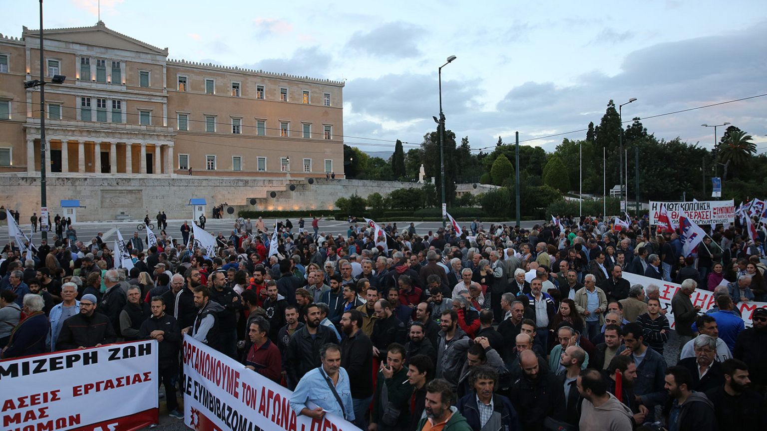Ελλάδα: Συλλαλητήριο στην πλατεία Συντάγματος για τα εργασιακά