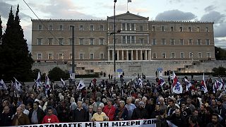 Greek unions protest against labour reforms