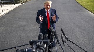 Image: US President Donald J. Trump departs the White House for the G20 in 