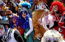 دلقک های مکزیک در دفاع از منزلت حرفه ای خود تظاهرات کردند