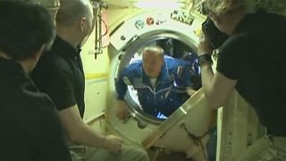 Latest US-Russian crew joins International Space Station