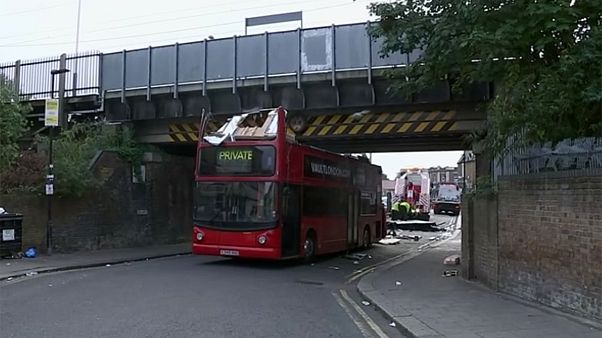26 injured after roof sliced off London bus 26 injured after roof sliced off London bus