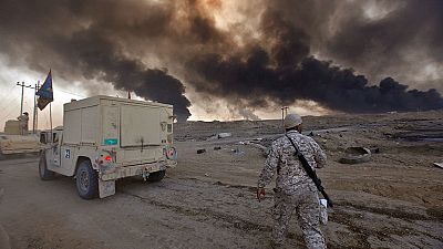 انتشار گاز سمی در شهر قیاره عراق در پی حمله داعش