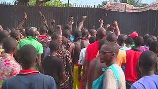 Manifestación contr la ONU en la República Centroafricana