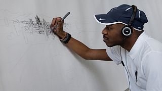 Stephen Wiltshire desenha a Cidade do México