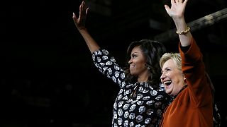 US election: Clinton 'pulls out all the stops' to campaign with First Lady