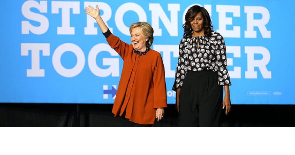 Michelle Obama joins Hillary Clinton on a first time campaign trail ...