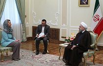 دیدار فدریکا موگرینی در تهران با روحانی و ظریف درباره بحران سوریه