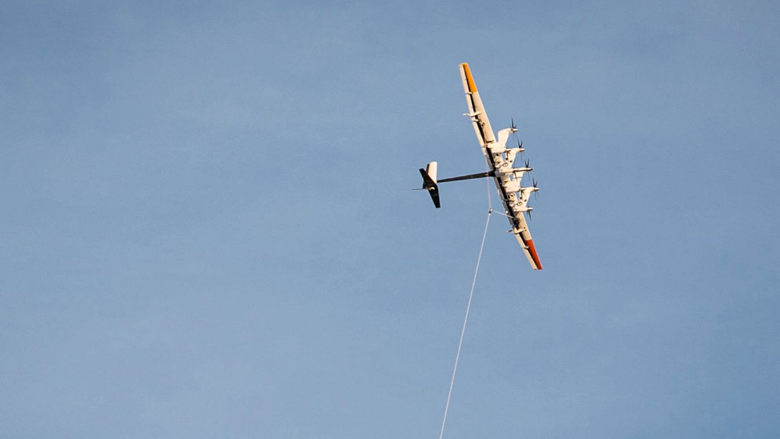 A Makani energy kite in flight.